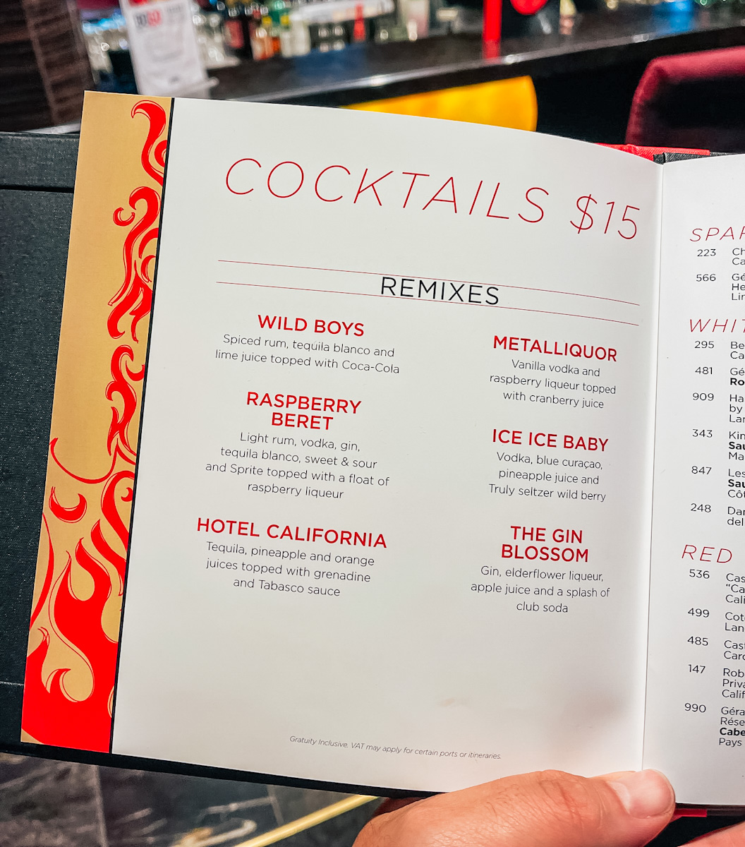 Precios y menús de bebidas actuales de Royal Caribbean 2024 Precios y menús de bebidas actuales de Royal Caribbean 2024