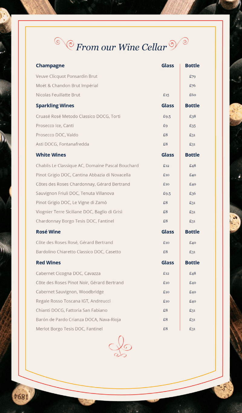 Tarjetas de bebidas MSC Cruceros con precios (2024)