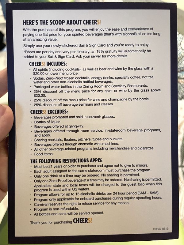 Paquetes de bebidas en Carnival Cruise: la guía definitiva Paquetes de bebidas en Carnival Cruise: la guía definitiva