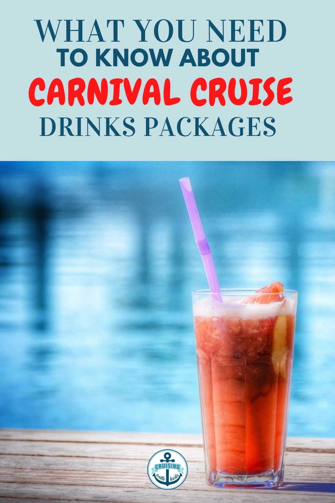 Paquetes de bebidas y precios para el Crucero Carnival 2023/24