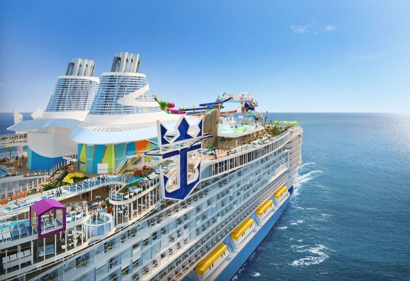 Comparación de tamaños de Icon of the Seas: capacidad, largo, ancho, alto y tonelaje Comparación de tamaños de Icon of the Seas: capacidad, largo, ancho, alto y tonelaje
