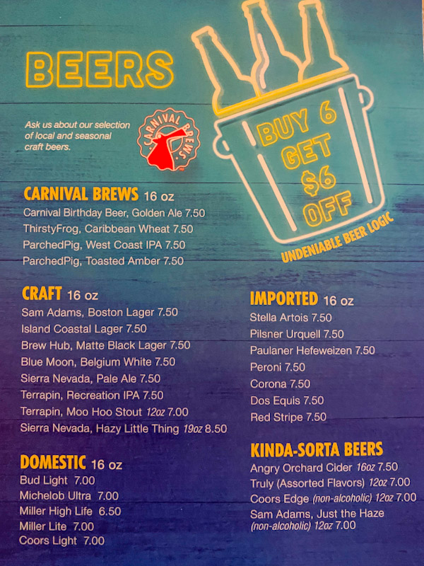 Tickets de bebidas para las celebraciones de carnaval.