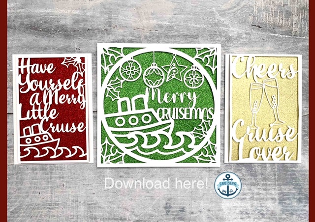 Tarjeta de Navidad de crucero SVG Tarjeta de Navidad de crucero SVG