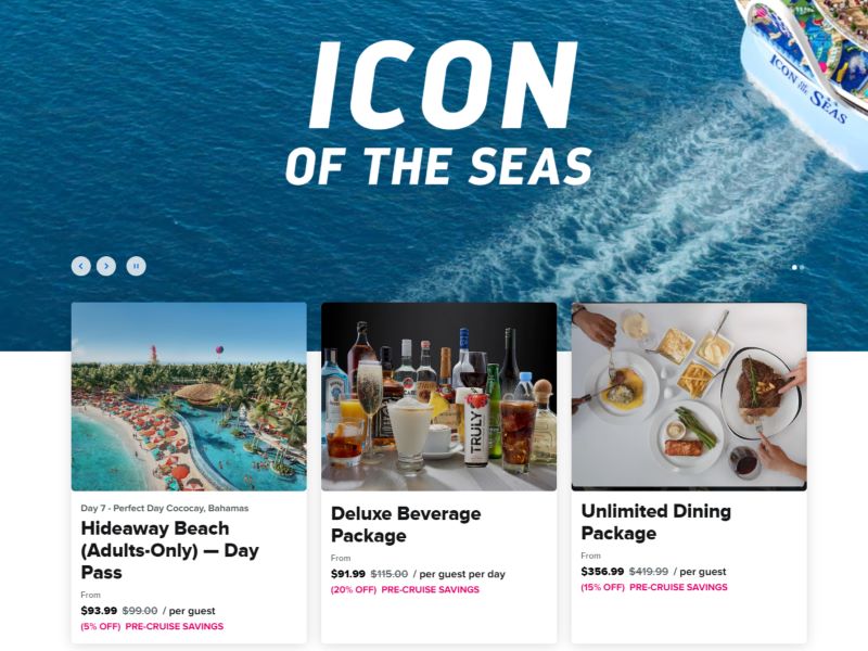 Ofertas Especiales en Paquetes de Bebidas Royal Caribbean 2024 Ofertas Especiales en Paquetes de Bebidas Royal Caribbean 2024