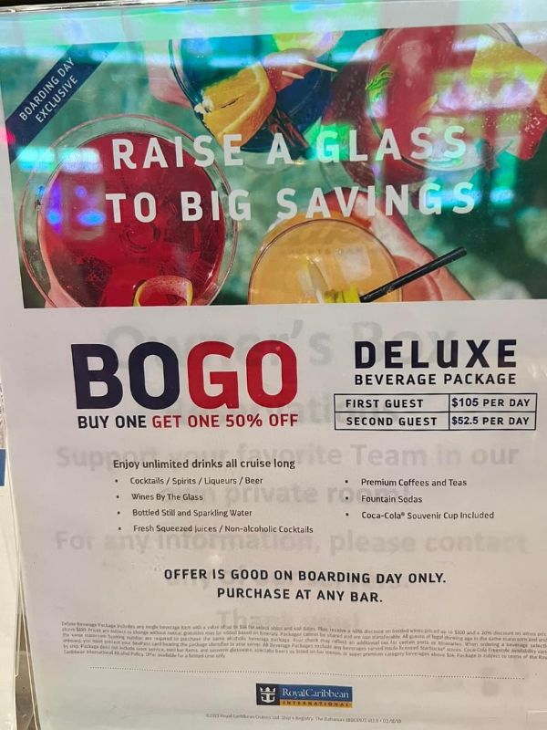 Ofertas Especiales en Paquetes de Bebidas Royal Caribbean 2024 Ofertas Especiales en Paquetes de Bebidas Royal Caribbean 2024