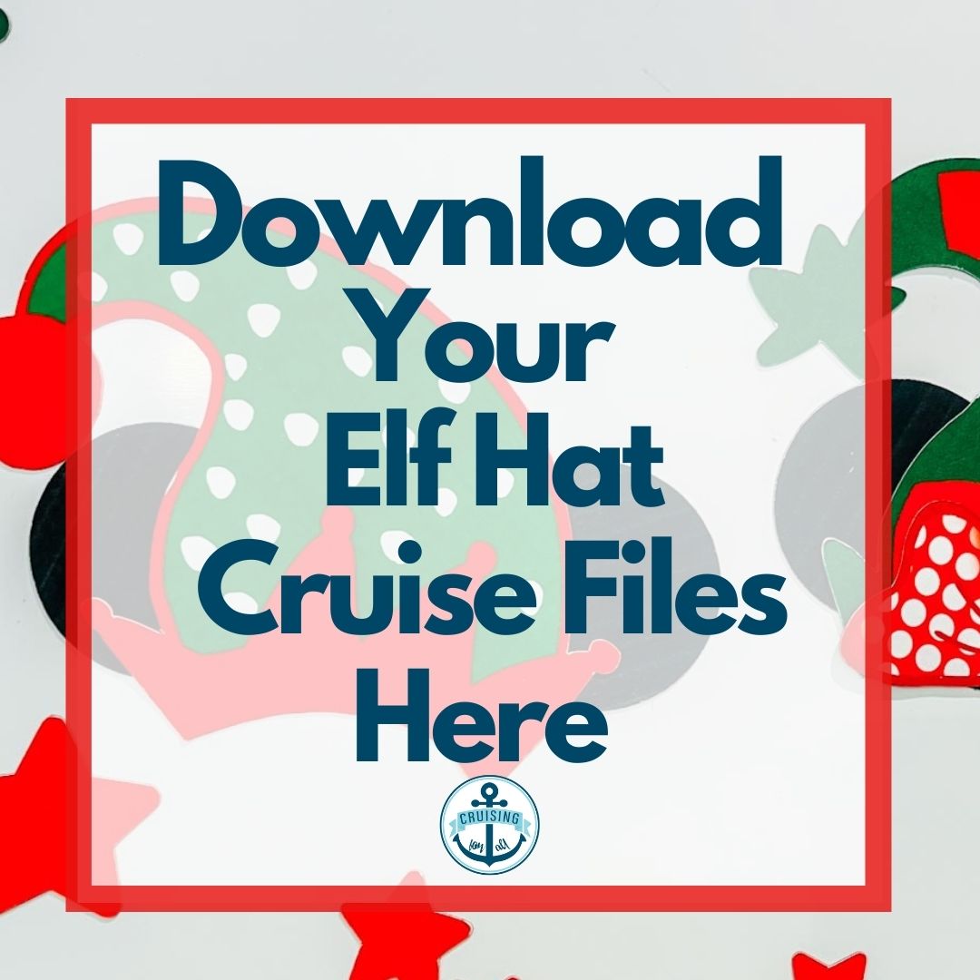 Decoraciones imprimibles para puertas de cruceros navideños con sombrero de elfo
