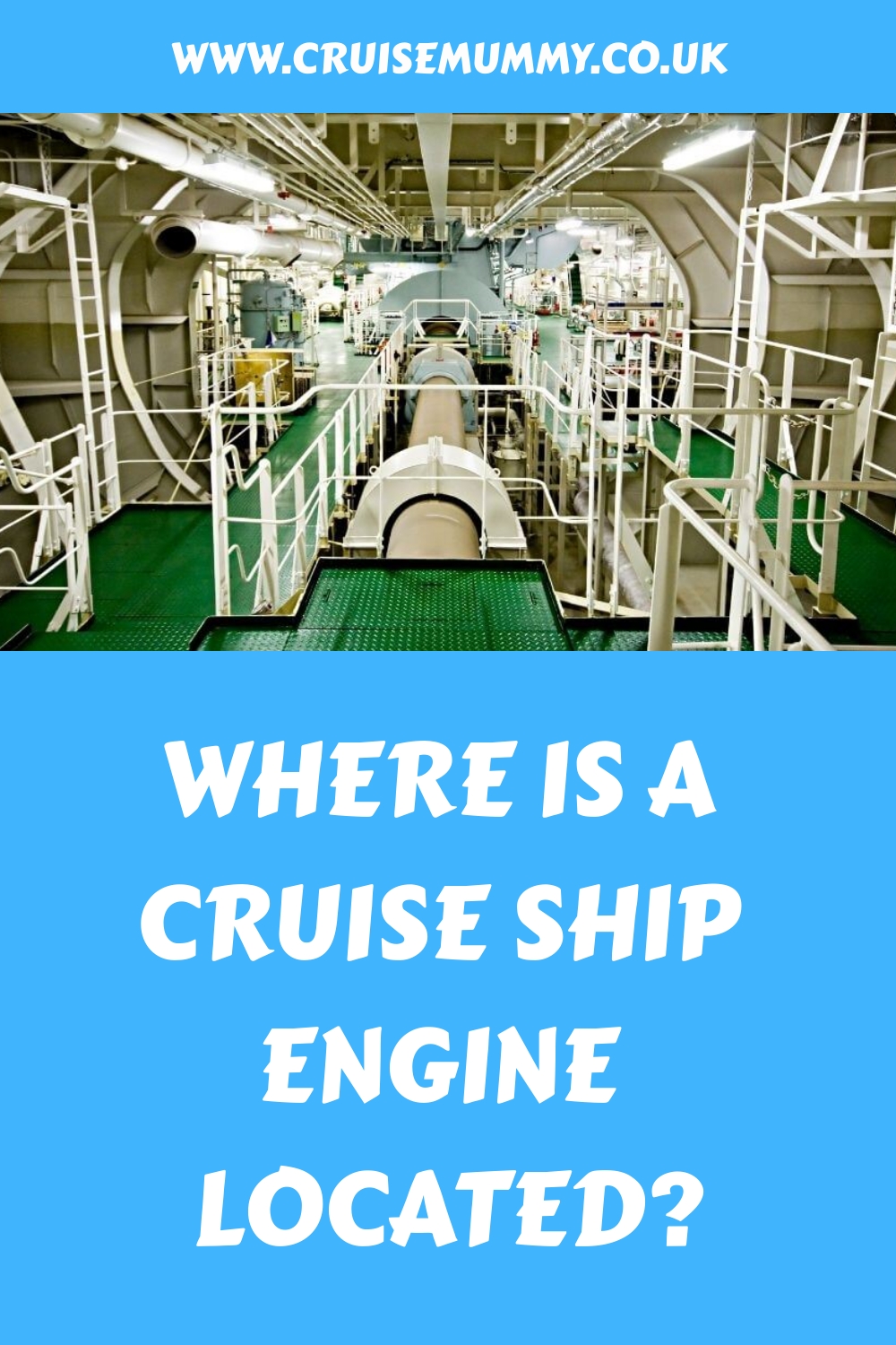 ¿Dónde está ubicado el motor de un crucero?