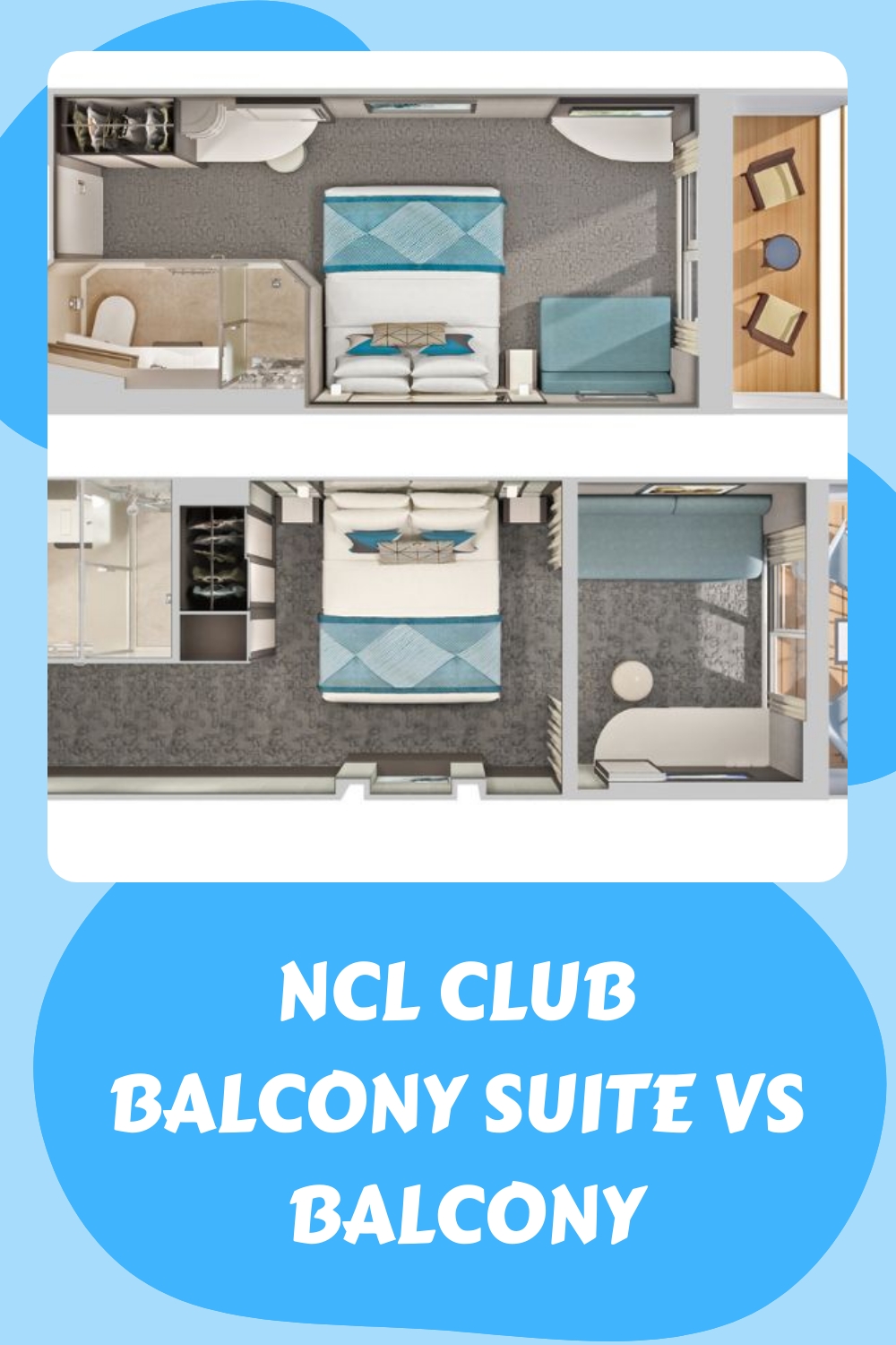 Suite NCL Club con balcón versus balcón