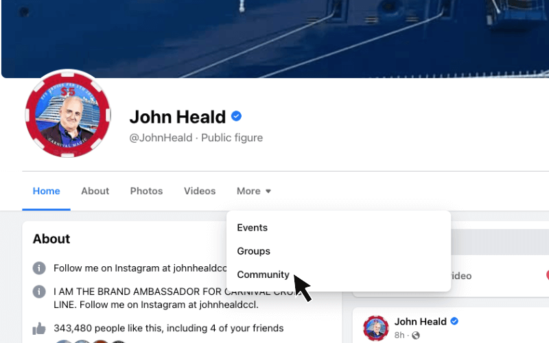 Cómo contactar a John Heald – Embajador de la marca Carnival Cómo contactar a John Heald – Embajador de la marca Carnival