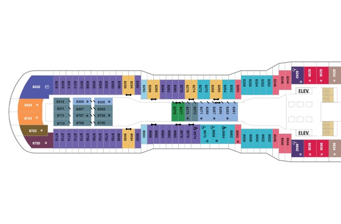 Cabañas Ovation of the Seas para evitar