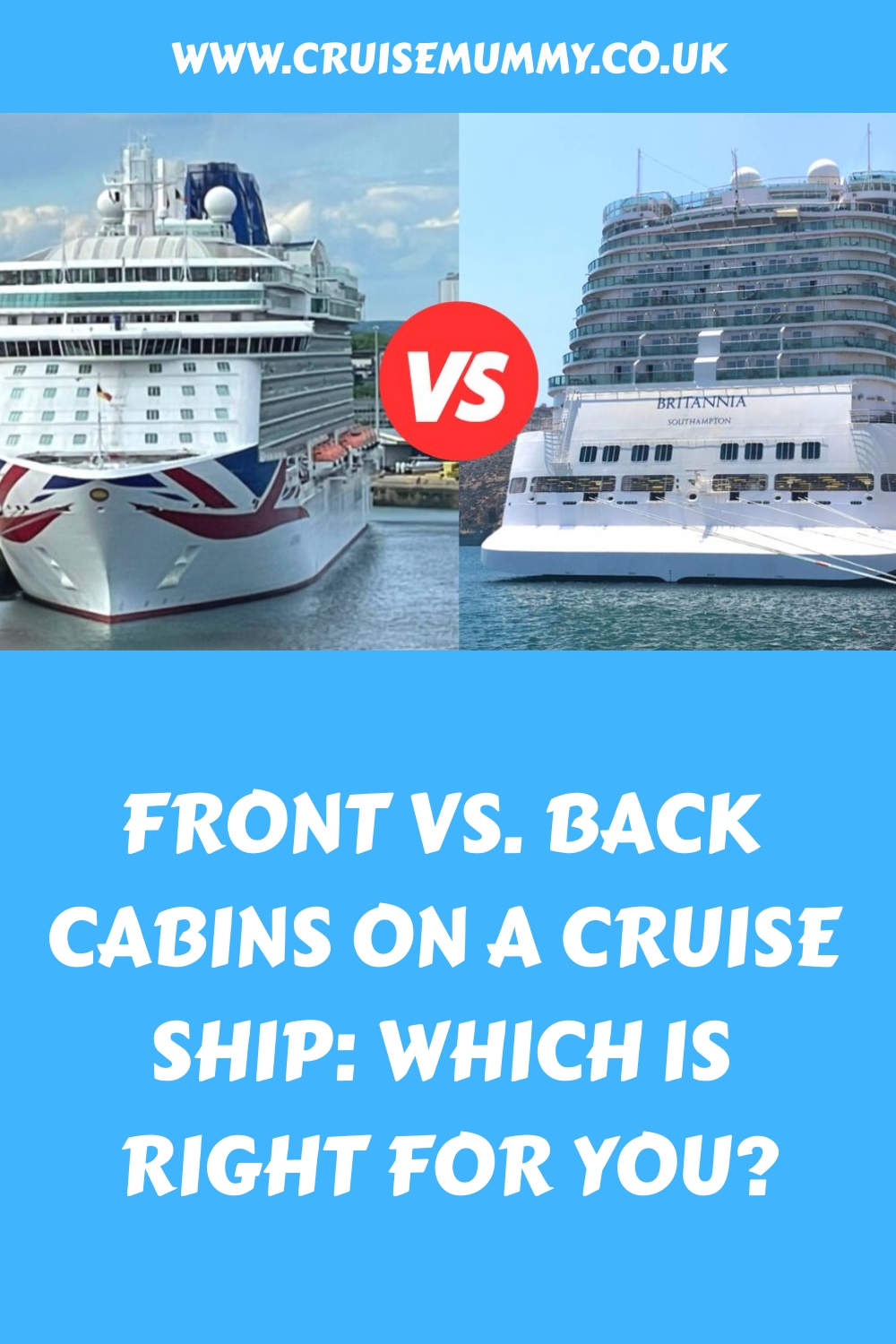 Cabinas delanteras o traseras en un crucero: ¿cuál es la adecuada para usted?
