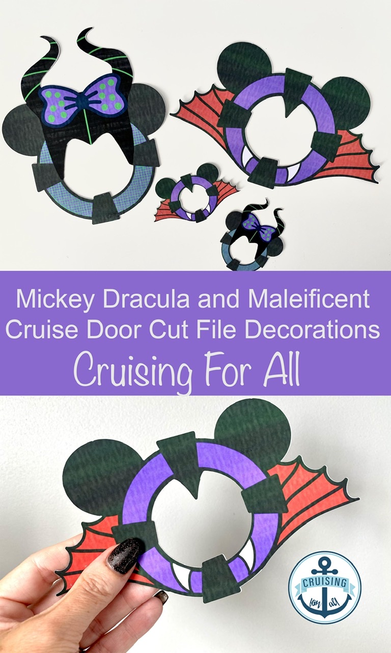 Decoraciones de puertas de Disney Maléfica y Drácula Cruise Decoraciones de puertas de Disney Maléfica y Drácula Cruise
