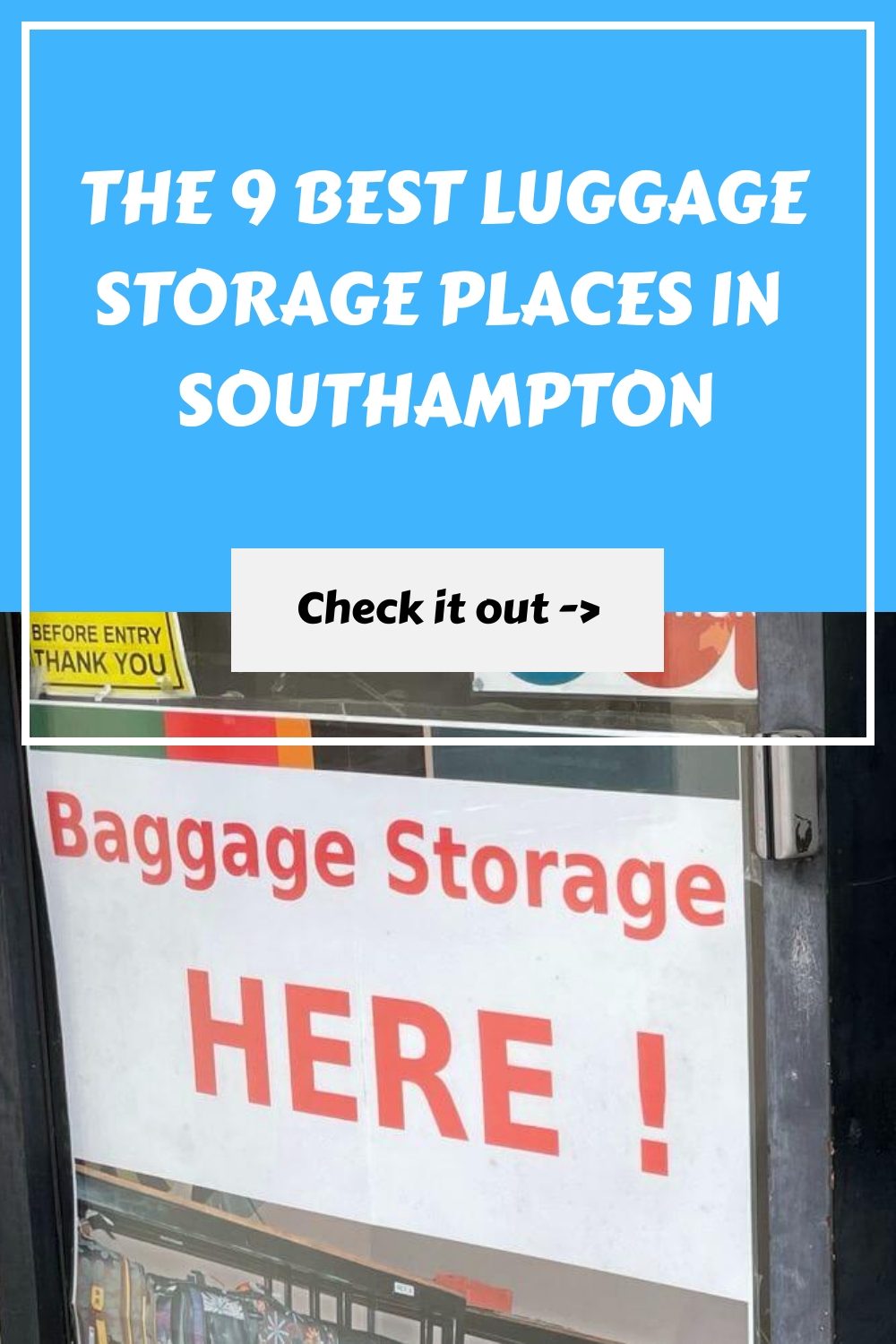 Las 9 mejores ubicaciones de consignación de equipaje en Southampton