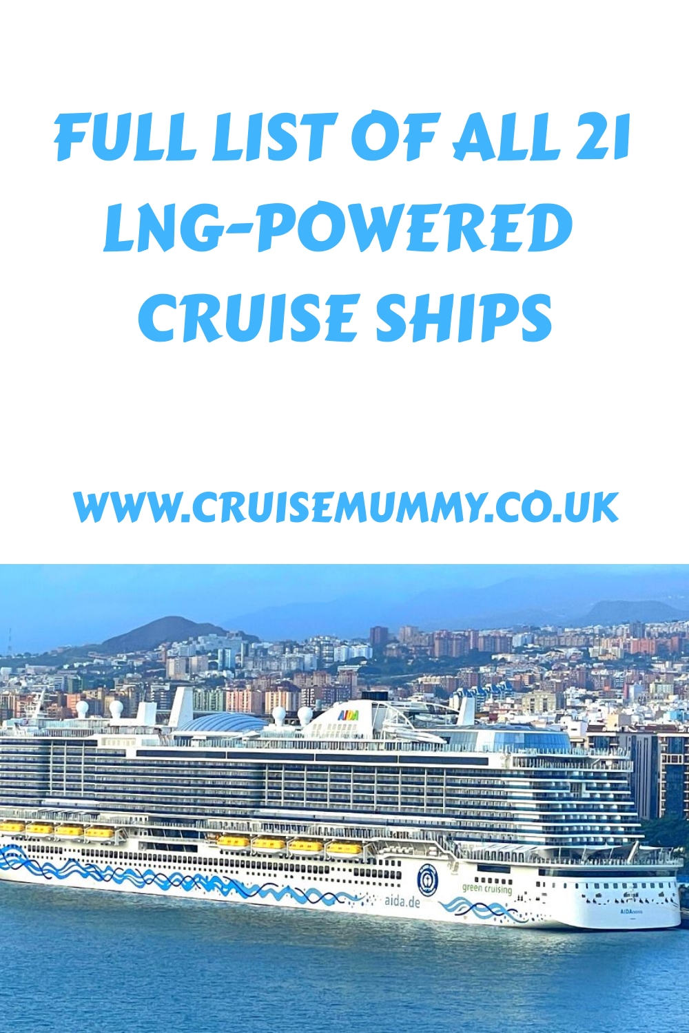 Lista completa de los 21 cruceros propulsados ​​por GNL