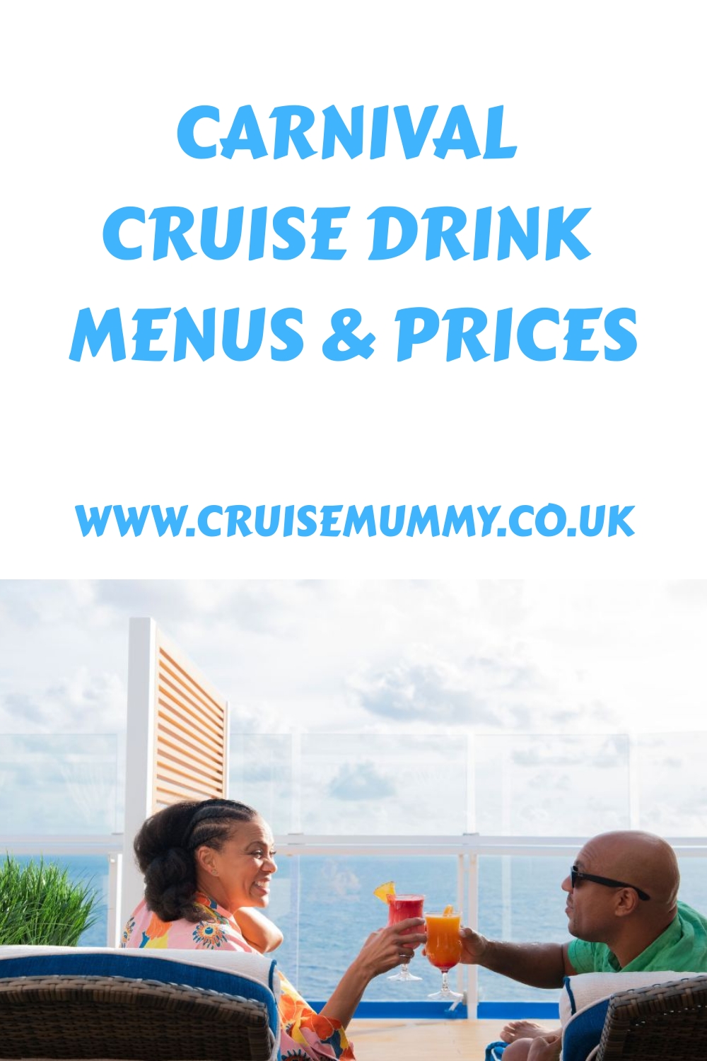 Menús de bebidas y precios para Carnival Cruise