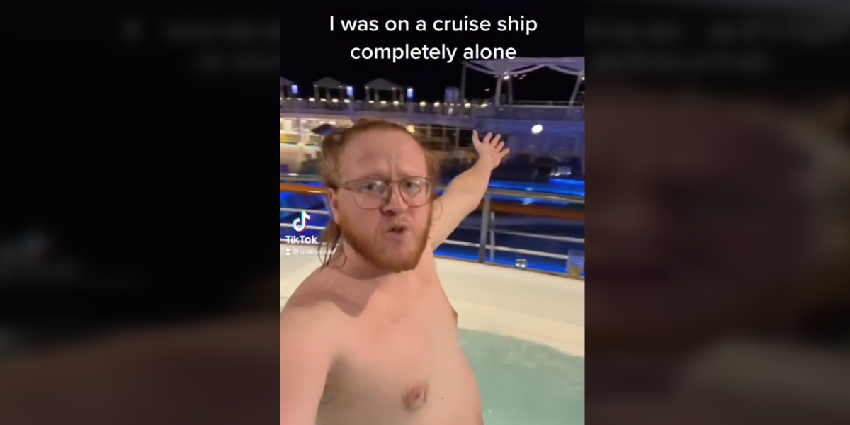 Reclamaciones de crucero del creador de TikTok: ¿la única persona a bordo?
