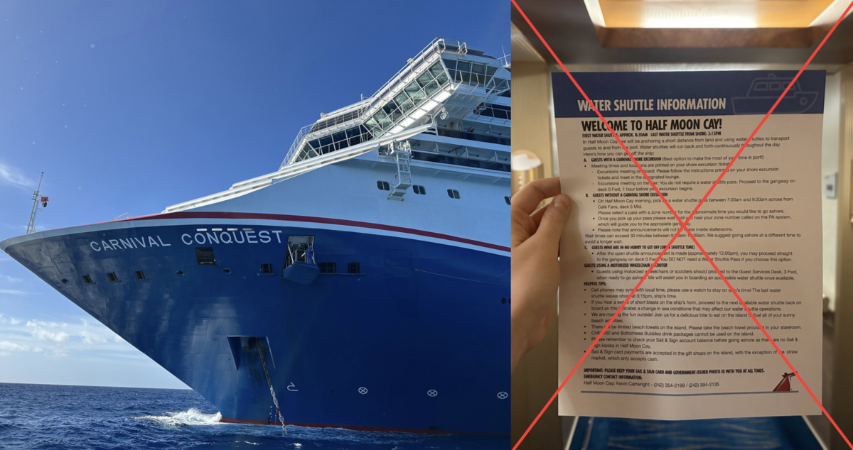 8 errores que vi en mi crucero Carnival