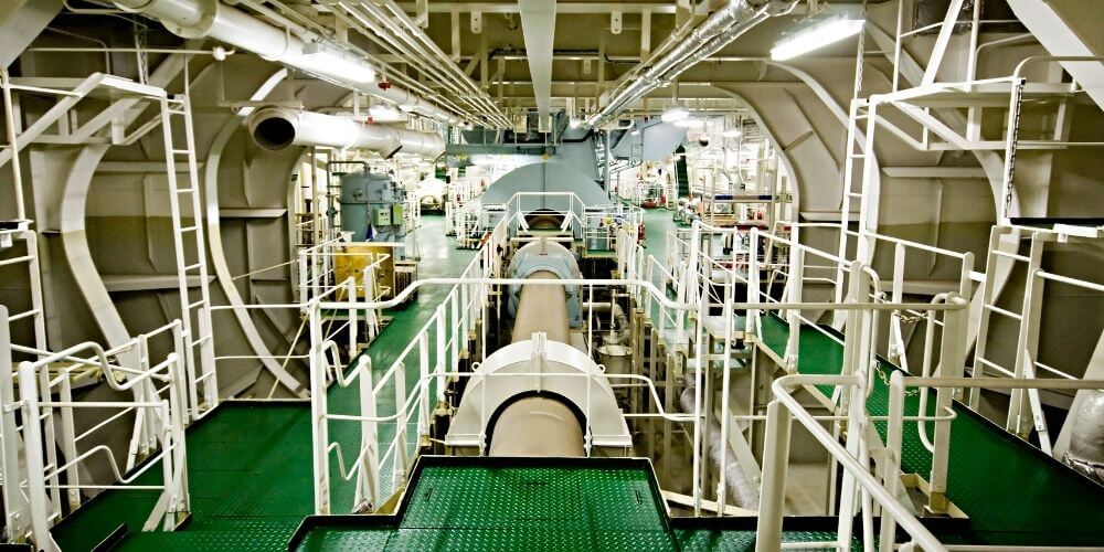 ¿Dónde está ubicado el motor de un crucero?
