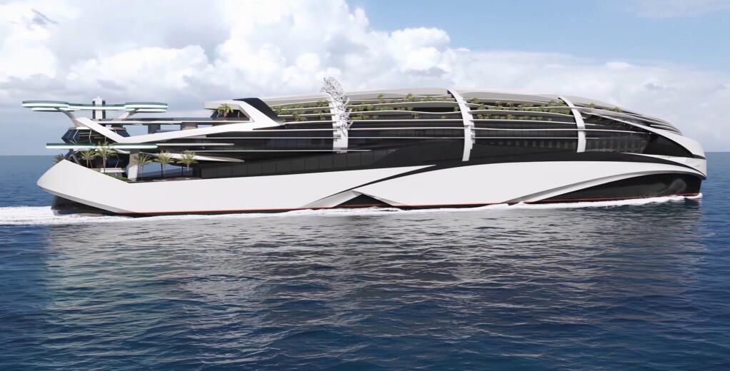 Así podría ser un crucero en el año 2100