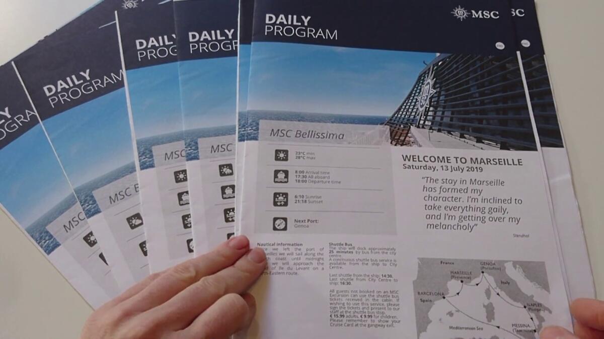 ¿Cuál es el programa diario de MSC?