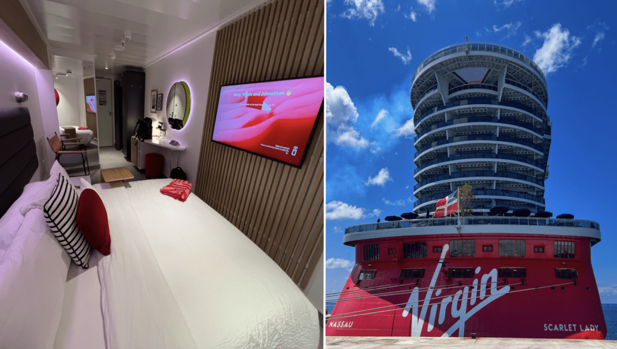 Me alojé durante casi una semana en una habitación de 180 pies cuadrados en un crucero de Virgin Voyages, que comienza en $1,734. Ofrecía mucho lujo para un espacio pequeño.
