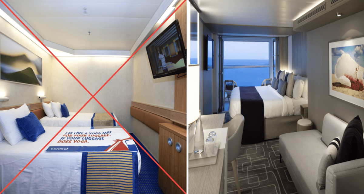Los peores camarotes de crucero que se deben evitar en cualquier barco